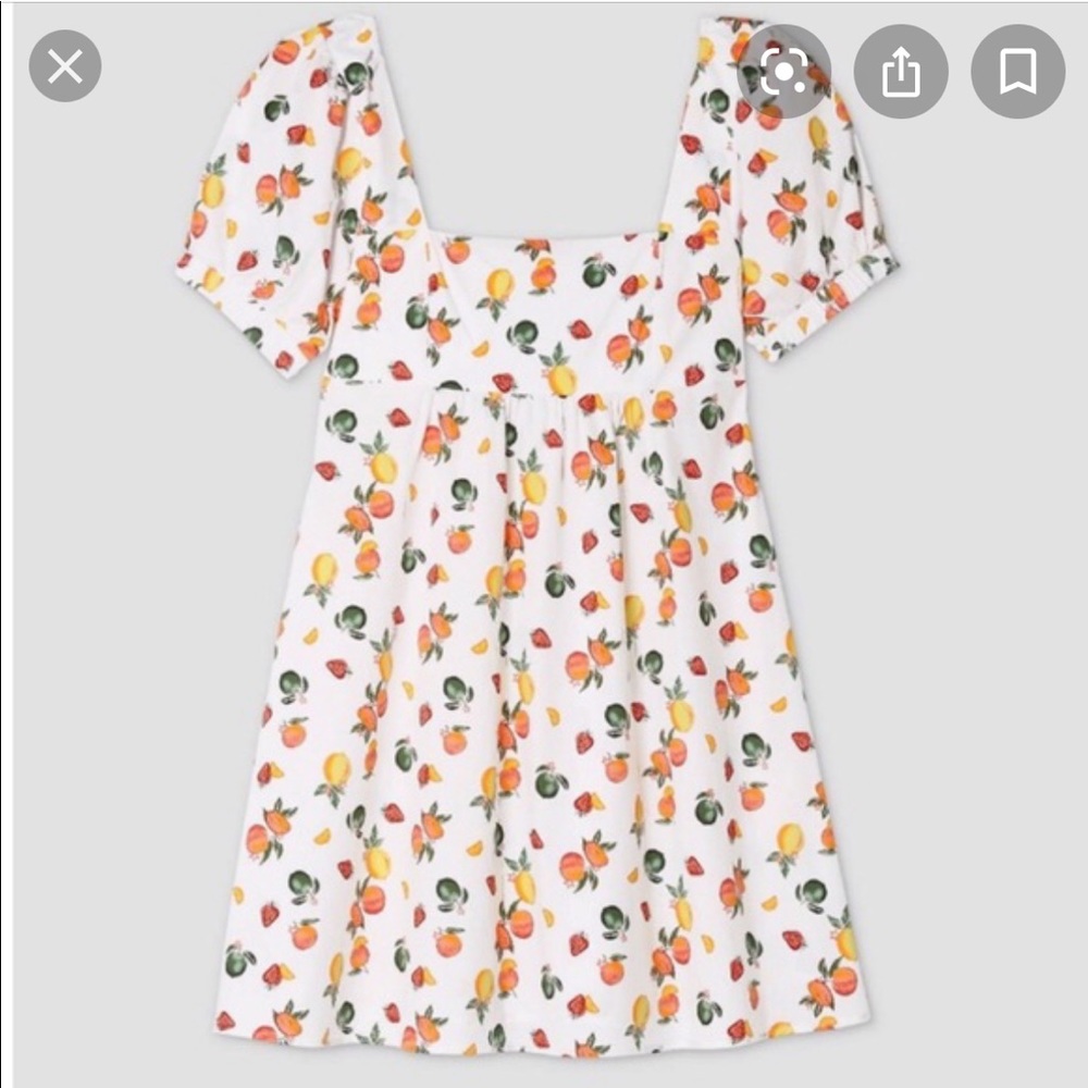 Wild fable puff sleeve fruit dress